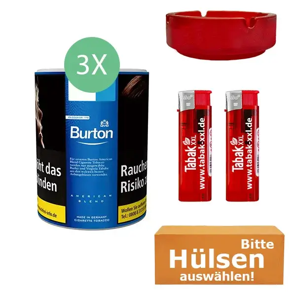 Burton Tabak Blue 3 x Dose mit wählbaren Filterhülsen Burton Tabak Blue 3 x Dose mit wählbaren Filterhülsen