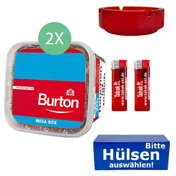 Burton Tabak Red 2 x Mega Box mit wählbaren Hülsen Burton Tabak Red 2 x Mega Box mit wählbaren Hülsen