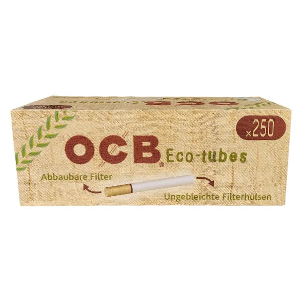 ocb-organic-eco-tubes-filterhulsen-250er-packung-frontal ocb-organic-eco-tubes-filterhulsen-250er-packung-frontal