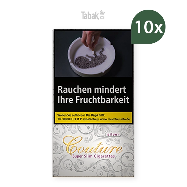 couture zigaretten silver slim stange