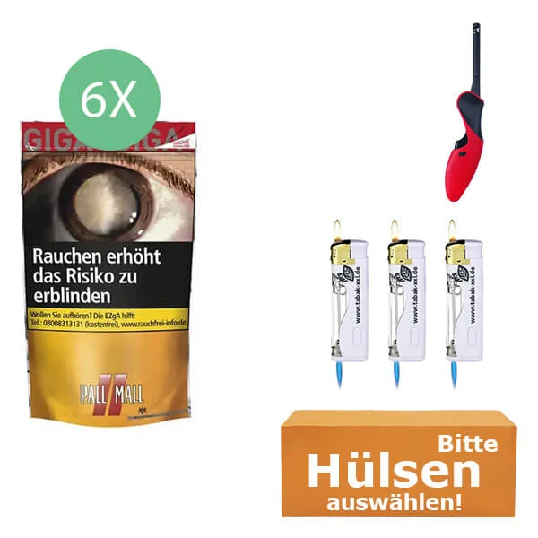 6x_pall_mall_giga_beutel_hulsen 6 x Pall Mall Giga Beutel mit BBQ