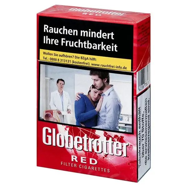 Die Globetrotter Red Zigaretten im Original Pack.