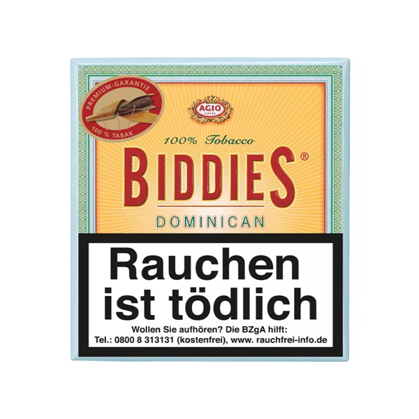 Biddies Zigarillos Dominican M mit Naturdeckblatt