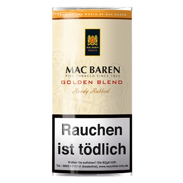 mac baren pfeifentabak golden blend pouch