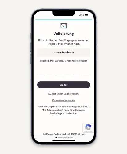 iqos registrieren validierung